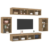 TV Cabinet Set Wall-mounted 8 pcs Artisan oak Engineered wood 3334387