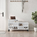 Shoe Cabinet White 102x36x60 cm Engineered Wood 831396