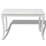 ZNTS Dining Table 116x66x76 cm High Gloss White 243383