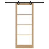 Sliding Door ORKDAL Natural and Black 93 x 232 cm 3332207