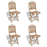 Garden Furniture Set Natural Bamboo Solid Bamboo Medium Foldable 41497