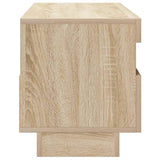 TV Cabinet with LED Lights Sonoma Oak 100x35x40 cm 804457