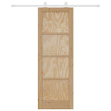 Sliding Door Brown 73.5 x 211 cm Solid Pine Wood 3333384