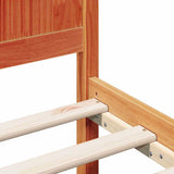 Bed Frame Brown 140 x 200 cm Solid Pine wood 872190
