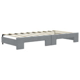 Daybed with Trundle without Mattress Light Grey 90x190 cm Single 3196647