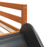 Bunk Bed with Slide&Ladder without Mattress Wax Brown 75x190 cm Small Single 3284250