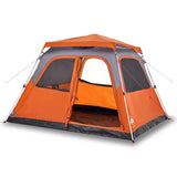 Family Tent Dome 6-Person Grey and Orange Quick Release 4004235
