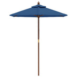 Garden Parasol with Wooden Pole Azure Blue 196x231 cm 363166