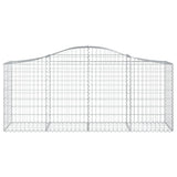 Arched Gabion Baskets 18 pcs 200x50x80/100 cm Galvanised Iron 3145633