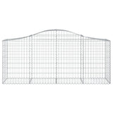 Arched Gabion Baskets 10 pcs 200x50x80/100 cm Galvanised Iron 3145627