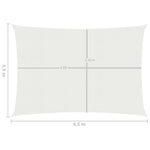 ZNTS Sunshade Sail 160 g/m² White 3.5x4.5 m HDPE 311241