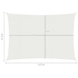 ZNTS Sunshade Sail 160 g/m² White 3.5x4.5 m HDPE 311241
