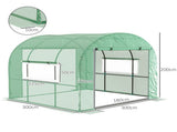 300 x 300cm Walk-In Polytunnel Greenhouse - Green T3398P317639