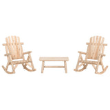 3 Piece Garden Lounge Set Solid Wood Spruce 3185533
