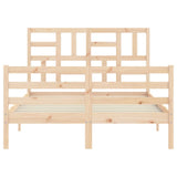 Bed Frame without Mattress Double Solid Wood 3194871