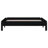 Stack Bed without Mattress Black 80x200 cm Solid Wood Pine 820401