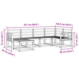 Outdoor Sofa Set 6 pcs Natural 3366647