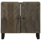 Sink Cabinet Black 62x33x58 cm Solid Wood Mango 4017703