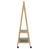 Clothes Rack with Shelves and Wheels 96x45.5x155.5 cm Bamboo 4008909