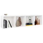 ZNTS Book Cabinet/TV Cabinet White 36x30x143 cm Engineered Wood 800144