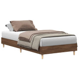 Bed Frame No Mattress Brown Oak 90x190 cm Single Engineered Wood 861090