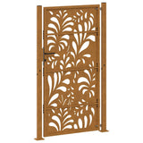Garden Gate 100x200 cm Weathering Steel Wave Design 4100978