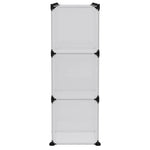ZNTS Storage Cube Organiser with 9 Cubes and Doors Transparent PP 340557