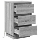 Bedside Cabinet Grey 39 x 34.5 x 65 cm Engineered wood 869631