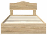 Storage Bed with Drawer Sonoma Oak 90 x 200 cm Engineered Wood 3413133