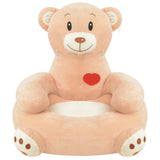 Plush Children's Chair Bear Brown 80161