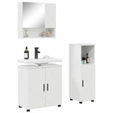 Bathroom Furniture Set Wall-mounted 3 pcs High Gloss White 3392947
