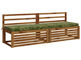 2-Piece Bench Cushions SOEST 2 pcs 100% Polyester Leaf Design 949879
