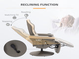 Manual Recliner Armchair PU Leather Lounge Chair w/ Adjustable Leg Rest, 135&deg Reclining Function, T3398P328184