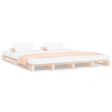 Pallet Bed without Mattress 200x200 cm Solid Wood 821412