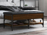 Shoe Bench Brown Oak 82x42x45 cm Engineered Wood 835196