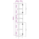 Bathroom Cabinet with Open Shelf HAARLEM High Gloss White 896819