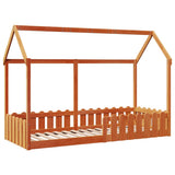 Kids' House Bed Frame without Mattress Wax Brown 80x200 cm 850691
