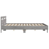 Bed Frame without Mattress Grey Sonoma 160x200 cm 3207411