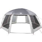 ZNTS Pool Tent with Removable Fly & Mesh Walls Grey 612x612 cm 4100639