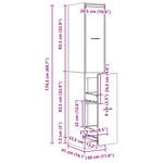 Apothecary Cabinet White 30x41x174.5 cm Engineered Wood 3309627