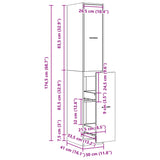 Apothecary Cabinet White 30x41x174.5 cm Engineered Wood 3309627