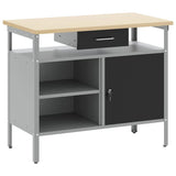 Work Bench with Drawer Black and Grey 100 x 55 x 85 cm 4103458