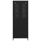 Highboard Black Oak 69.5 x 34 x 180 cm Engineered Wood 3416229