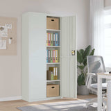 File Cabinet Light Grey 90x40x200 cm Steel 339761