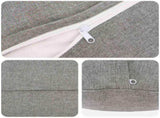 Cushion with Pillow HEERLEN 6 pcs Cloud Grey Fabric 929318