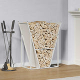 Firewood Rack White 69.5x35x81 cm Cold-rolled steel 864178