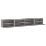 TV Wall Cabinets 2 pcs Grey Sonoma 100x30x30 cm Engineered Wood 836893