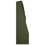 Retaining Wall 4 pcs 100 x 12 x 30 cm Steel Olive Green 3449033
