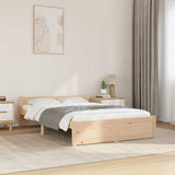 Bed Frame without Mattress Solid Wood 120x190 cm Small Double Small Double 815014