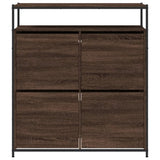 Shoe Cabinet with 4 Flip-Drawers Brown Oak 100x34x112 cm 3214417